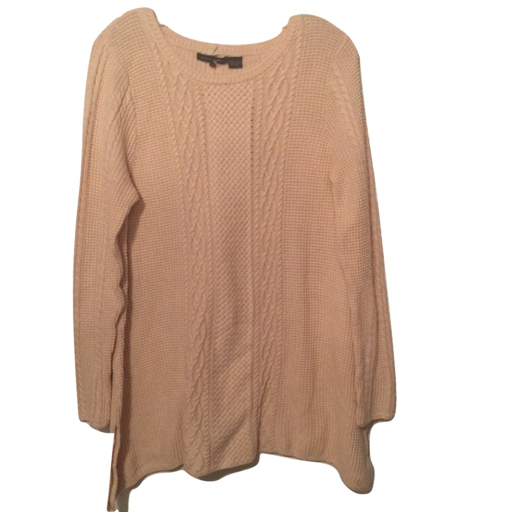 NWT Jeanne Pierre Cream Knit Sweater Size Large